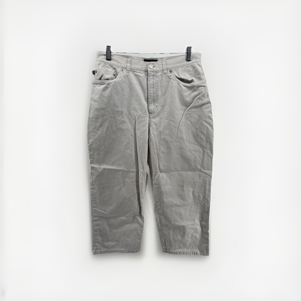 Lauren Ralph‎ Lauren Women's White Jeans Size 10 Straight Leg Cotton Denim Pants